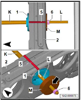 Volkswagen ID.4. Renewing gearbox/transmission unit mounting