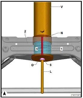 Volkswagen ID.4. Renewing gearbox/transmission unit mounting