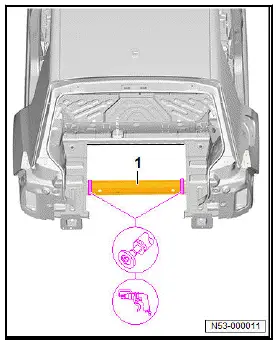 Volkswagen ID.4. Renewing luggage compartment floor cross member 