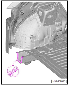 Volkswagen ID.4. Renewing rear longitudinal member, part section
