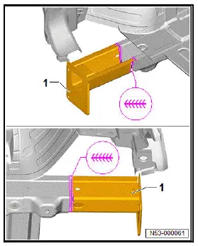 Volkswagen ID.4. Renewing rear longitudinal member, part section