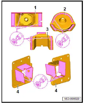 Volkswagen ID.4. Renewing rear longitudinal member, part section (second parting cut) 