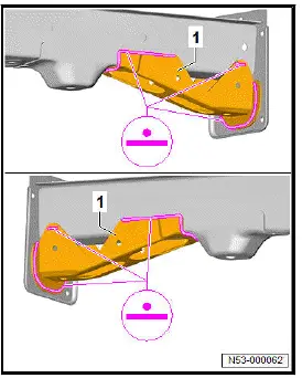 Volkswagen ID.4. Renewing rear longitudinal member, part section (second parting cut) 