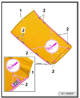 Volkswagen ID.4. Renewing roof - vehicle without glass panel 