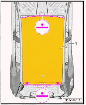 Volkswagen ID.4. Renewing roof - vehicle without glass panel 