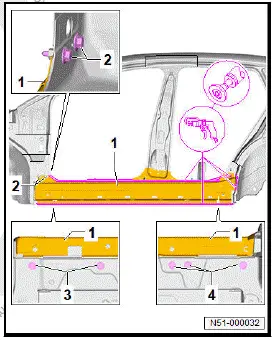 Volkswagen ID.4. Renewing side member reinforcement