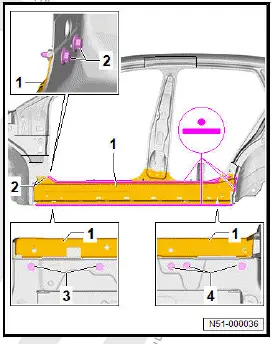 Volkswagen ID.4. Renewing side member reinforcement