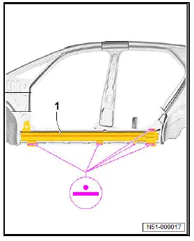 Volkswagen ID.4. Renewing side member reinforcement (crash bar)