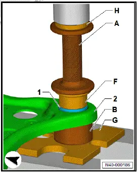 Volkswagen ID.4. Renewing suspension link bush, rear