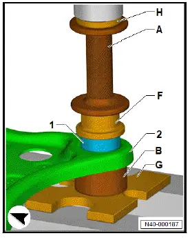 Volkswagen ID.4. Renewing suspension link bush, rear