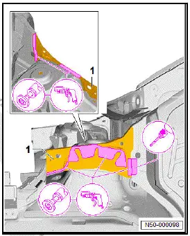 Volkswagen ID.4. Renewing upper inner longitudinal member