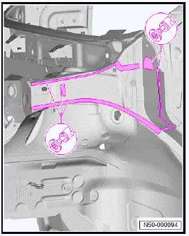 Volkswagen ID.4. Renewing upper longitudinal member