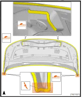 Volkswagen ID.4. Seam seals, bonnet, inner side 