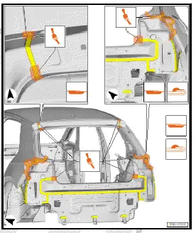 Volkswagen ID.4. Seam seals, rear cross panel 