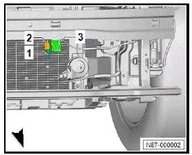 Volkswagen ID.4. Removing and installing ambient temperature sensor G17