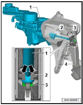 Volkswagen ID.4. Connecting brake pedal to brake servo
