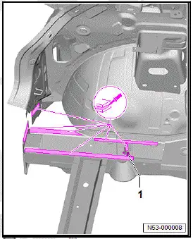 Volkswagen ID.4. Renewing longitudinal member cover plate