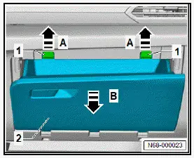Volkswagen ID.4. Service position of glove compartment