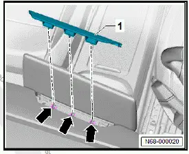 Volkswagen ID.4. Removing and installing information electronics cover 