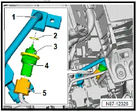 Volkswagen ID.4. Removing and installing refrigerant pressure and temperature sender 2 G826 