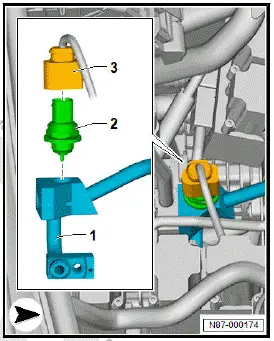 Volkswagen ID.4. Removing and installing refrigerant pressure and temperature sender 2 G826 