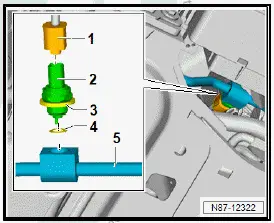 Volkswagen ID.4. Removing and installing refrigerant pressure and temperature sender 3 G827 