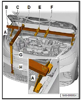 Volkswagen ID.4. Supporting components in vehicle front end