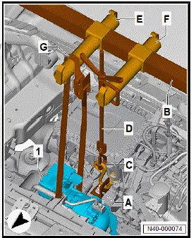 Volkswagen ID.4. Supporting components in vehicle front end
