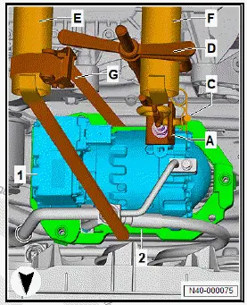 Volkswagen ID.4. Supporting components in vehicle front end