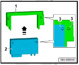 Volkswagen ID.4. Removing and installing control unit for mobile-controlled entry and start authorisation system [J1308]