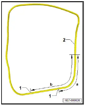 Volkswagen ID.4. Dimensions of water drain holes in outer door seal 
