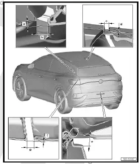 Volkswagen ID.4. Gaps - rear 