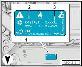 Volkswagen ID.4. General notes, R134a/R1234yf