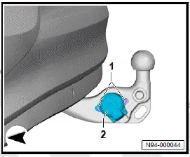 Volkswagen ID.4. Assembly overview - towing bracket socket