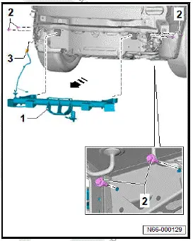 Volkswagen ID.4. Removing and installing towing bracket