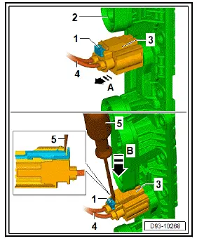 Volkswagen ID.4. Unplugging high-voltage connectors 