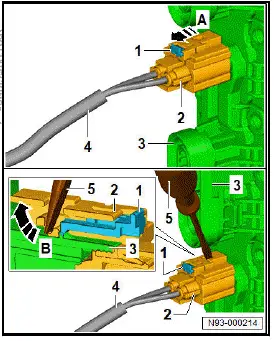 Volkswagen ID.4. Unplugging high-voltage connectors 
