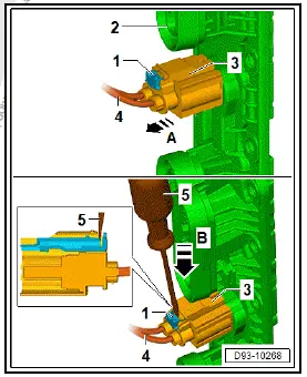 Volkswagen ID.4. Unplugging high-voltage connectors
