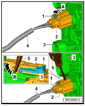 Volkswagen ID.4. Unplugging high-voltage connectors
