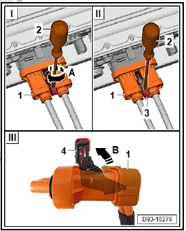 Volkswagen ID.4. Unplugging high-voltage connectors
