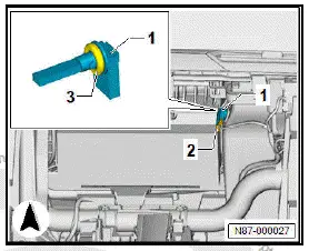 Volkswagen ID.4. Removing and installing left vent temperature sender [G150], right-hand drive vehicles 