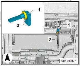 Volkswagen ID.4. Removing and installing right vent temperature sender [G151], left-hand drive vehicles 