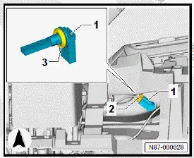 Volkswagen ID.4. Removing and installing right vent temperature sender [G151], right-hand drive vehicles 