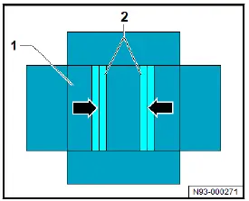 Volkswagen ID.4. Packing with hollow glass granulate or vermiculite